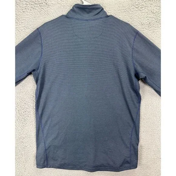REI Pullover Shirt Adult Large Blue Striped Half Zip Workout Hiking Athletic Men